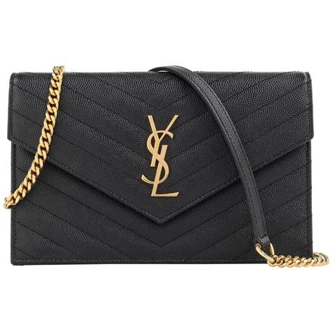 ysl black monogram|ysl monogram wallet on chain.